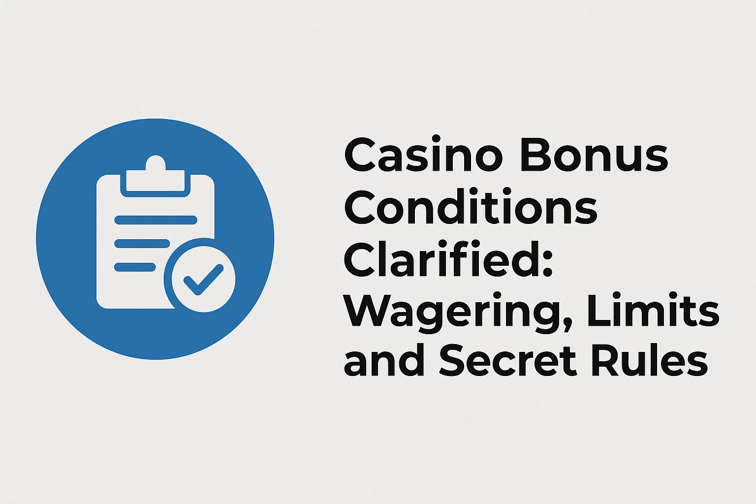 Casino Bonus Conditions Clarified: Wagering, Limits and Secret Rules
