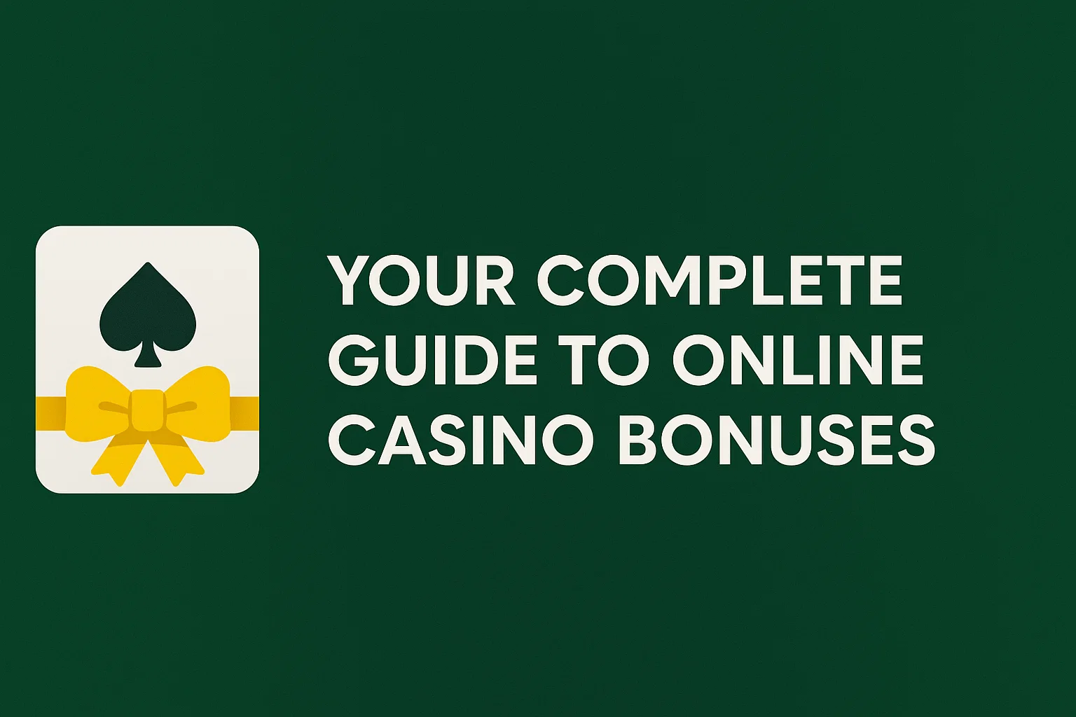 Your Complete Guide to Online Casino Bonuses
