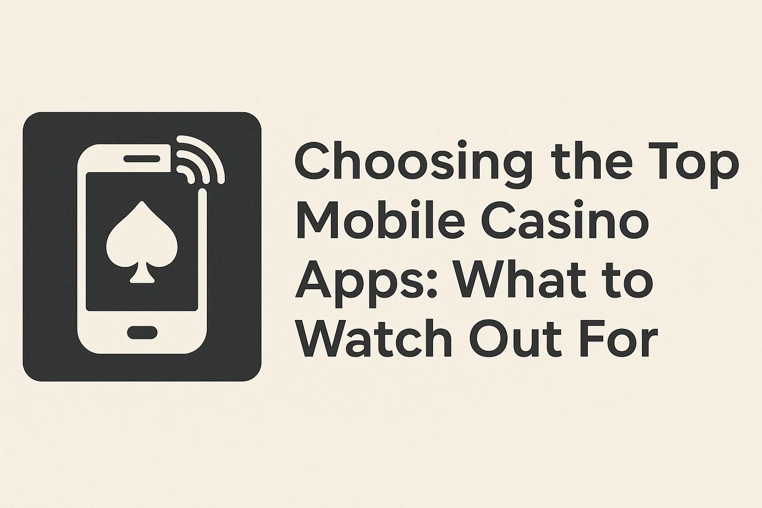 Choosing the Top Mobile Casino Apps: What to Watch Out For